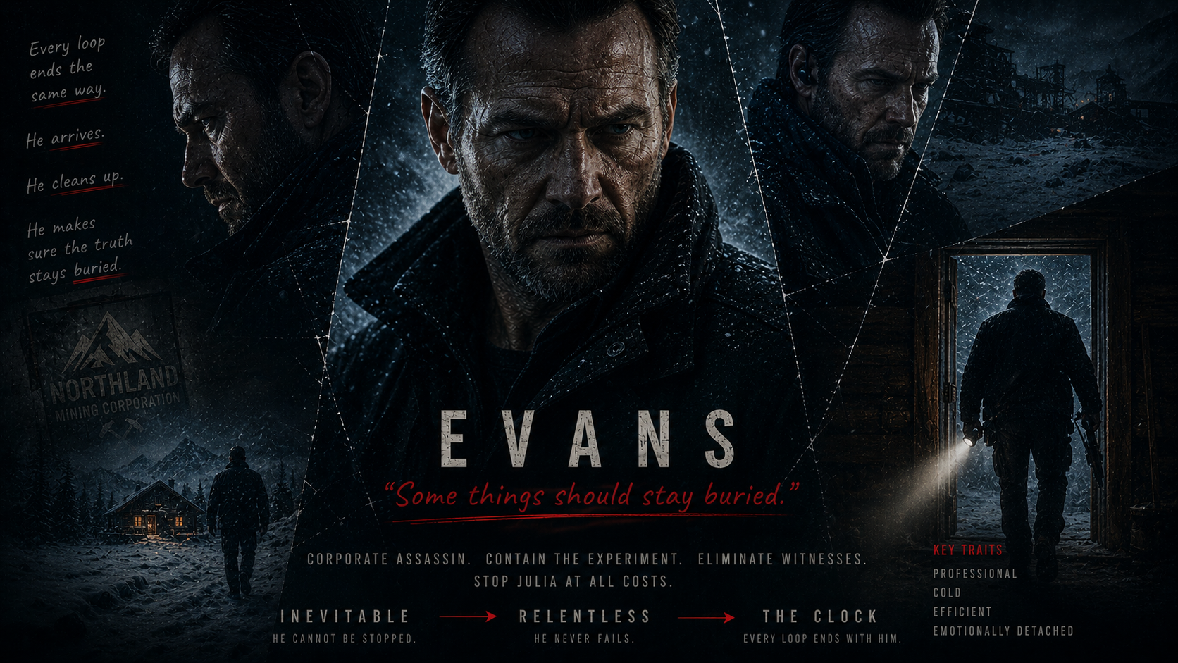 Evans — character profile slide
