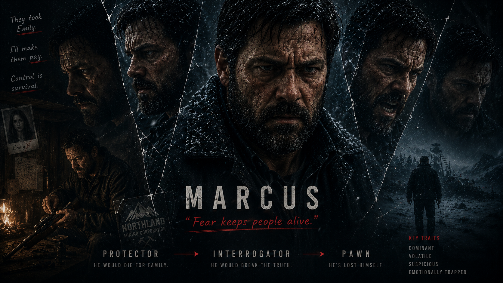 Marcus — character profile slide